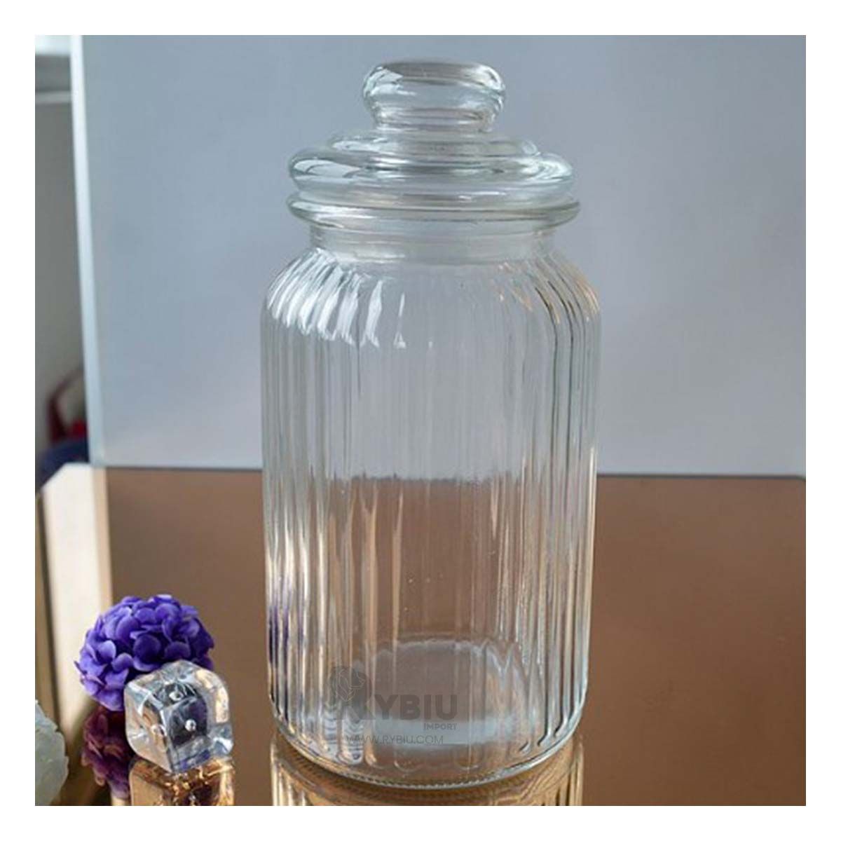 RYBIU IMPORT - Frasco Multiusos Capacidad de Vidrio Transparente de 2 K