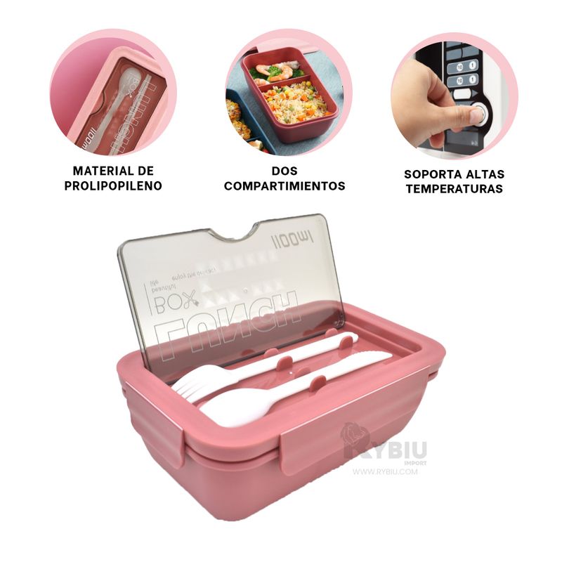 RYBIU IMPORT - Envase para Niños de Color Rosado Y+Post-it Adhesivos