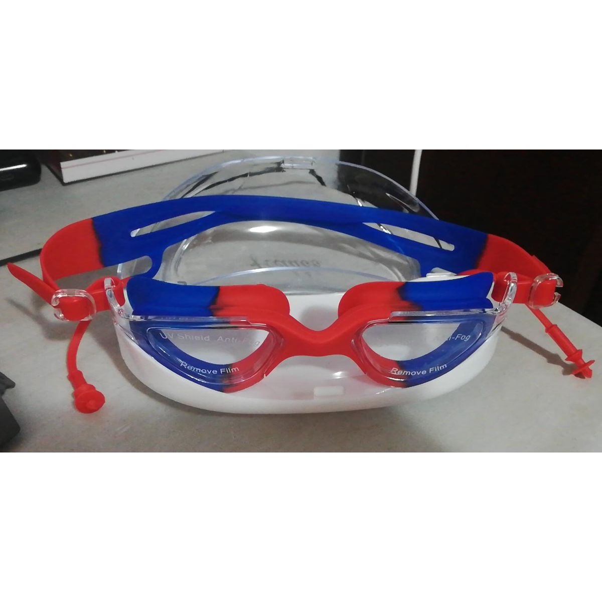 GENERICO - Lentes Natación Grises HD Protección UV azul