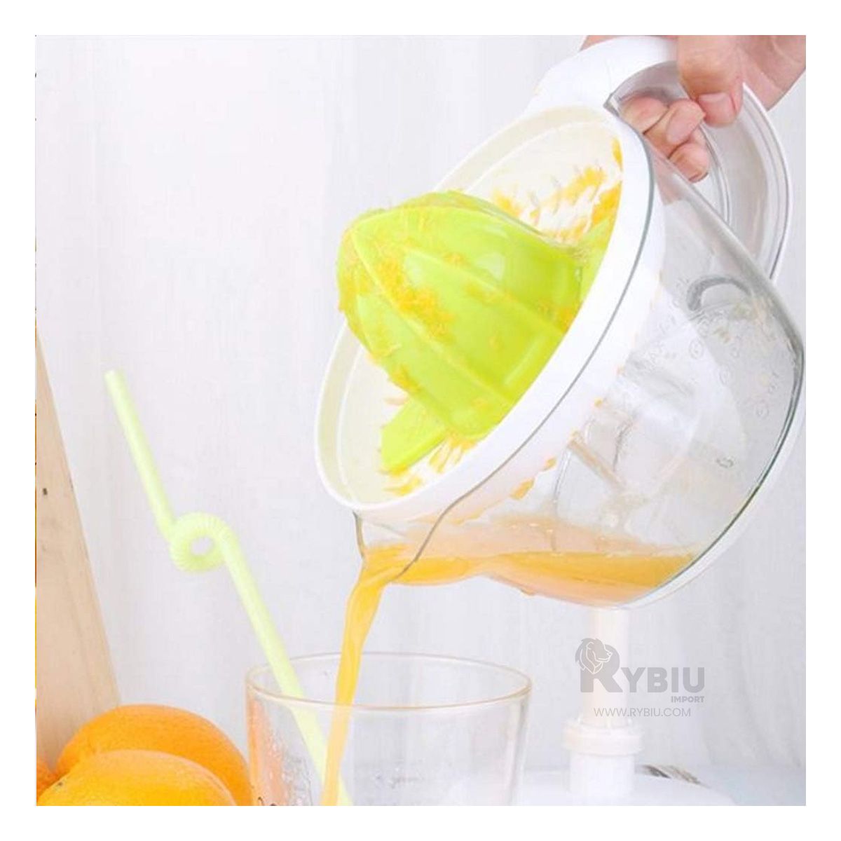 RYBIU IMPORT - Exprimidor Multifuncional para Cítricos en Verde
