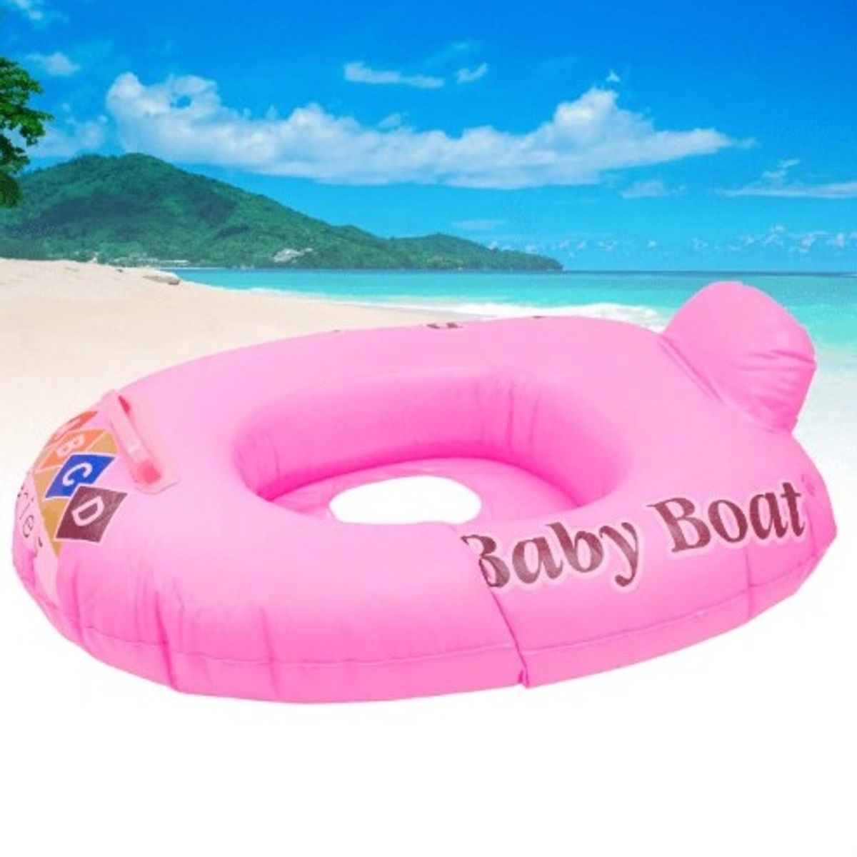 GENERICO - Barco flotador inflable para niños Rosa