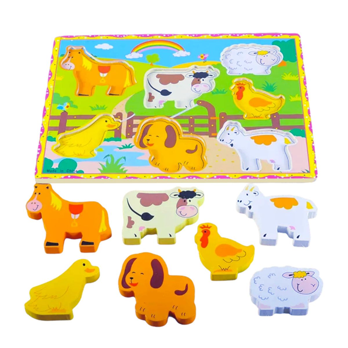 GENERICO - Rompecabeza en Alto Relieve Animales Granja y Domesticos