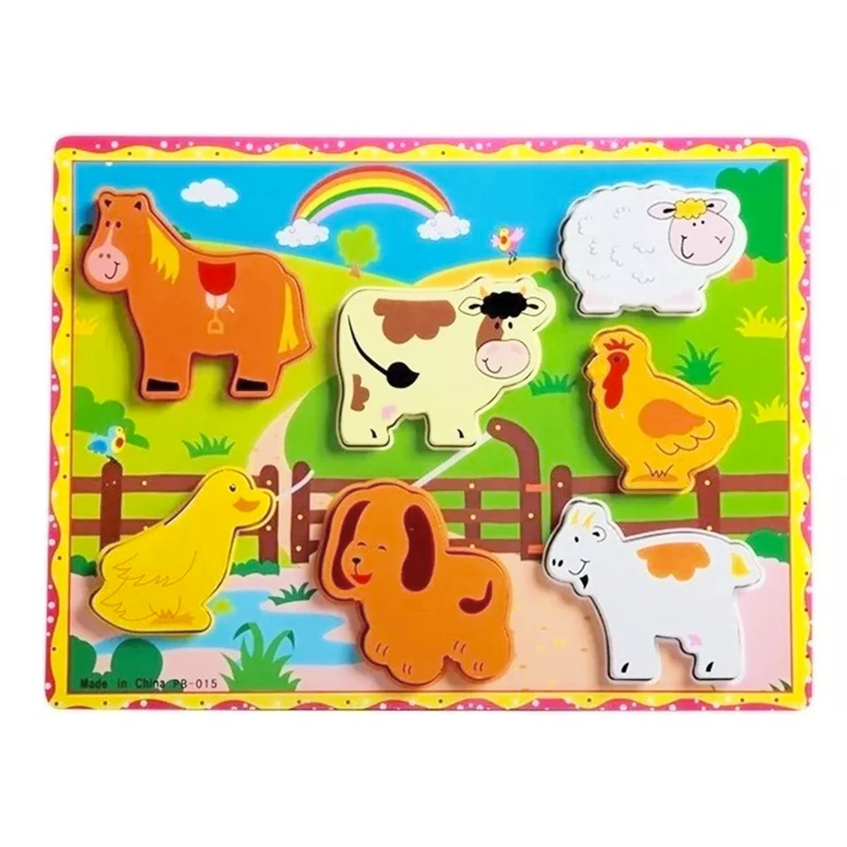 GENERICO - Rompecabeza en Alto Relieve Animales Granja y Domesticos