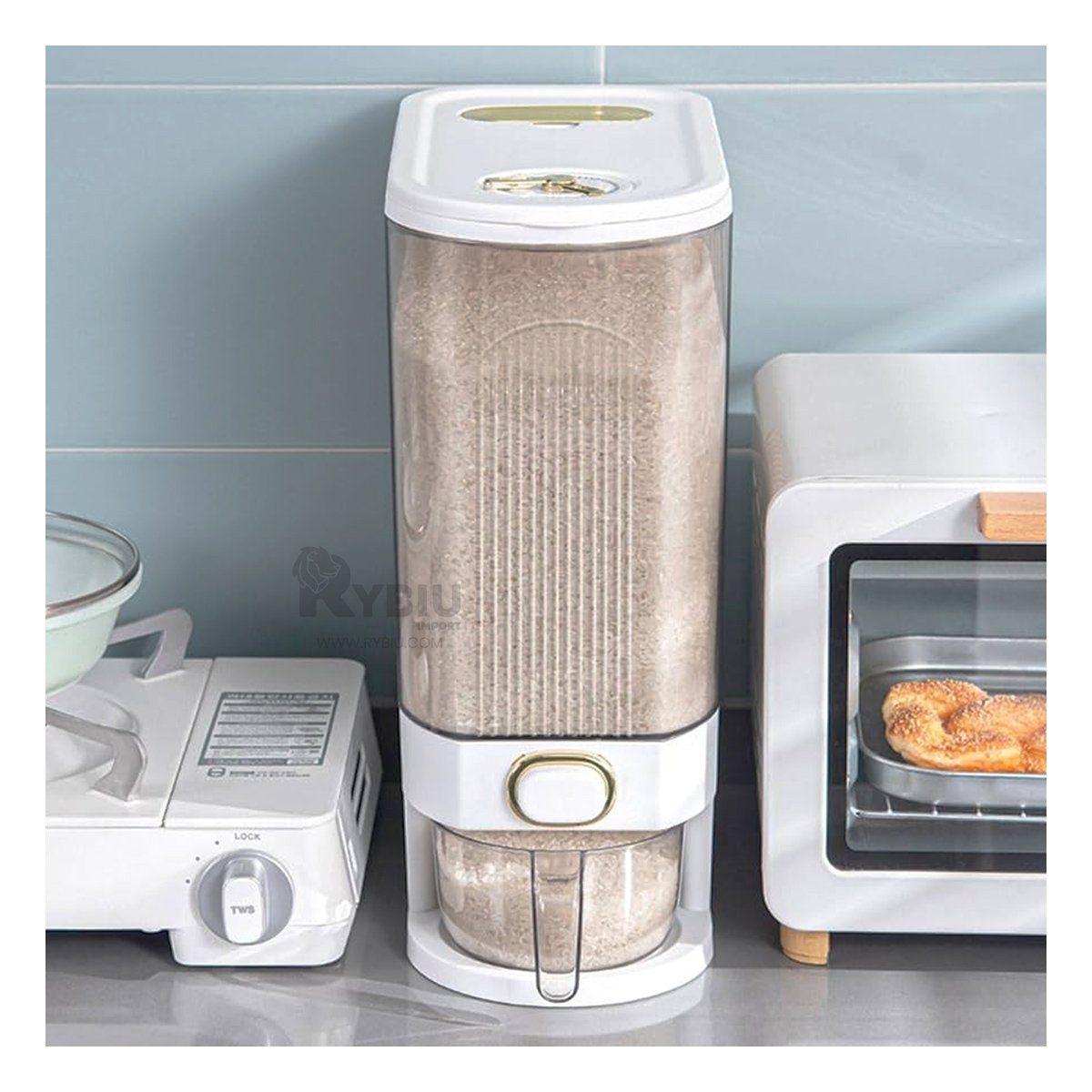 GENERICO - Dispensador Eficiente y Liviano en Blanco Y+Papel de Regalo