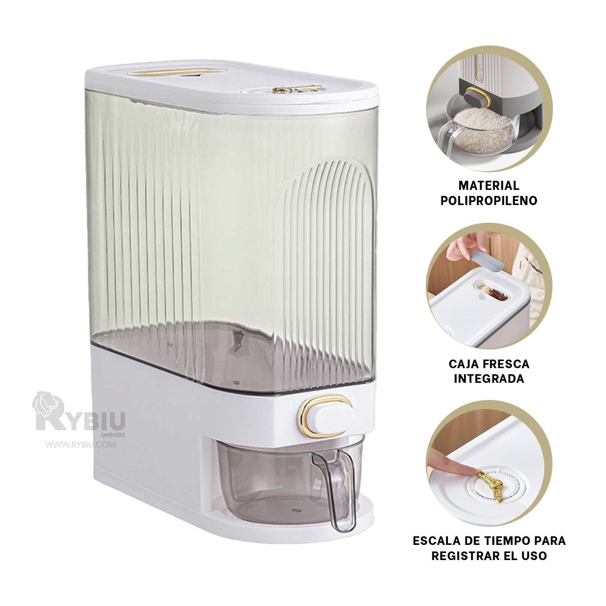 GENERICO - Dispensador Eficiente y Liviano en Blanco Y+Papel de Regalo