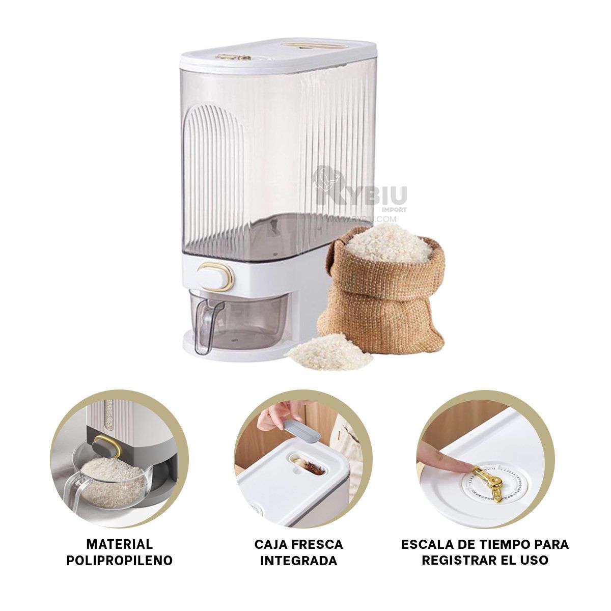 GENERICO - Surtidor Seguro en Tono Blanco Y+Envoltorio de Regalo