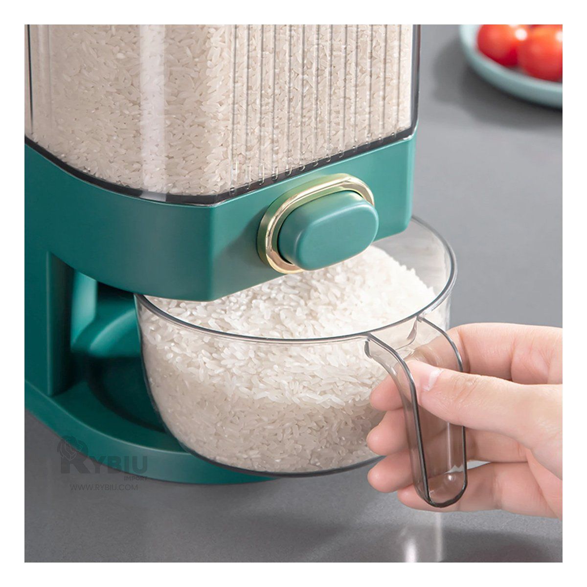 GENERICO - Dispensador Practico de Arroz en Verde Y+Regalo Agendita