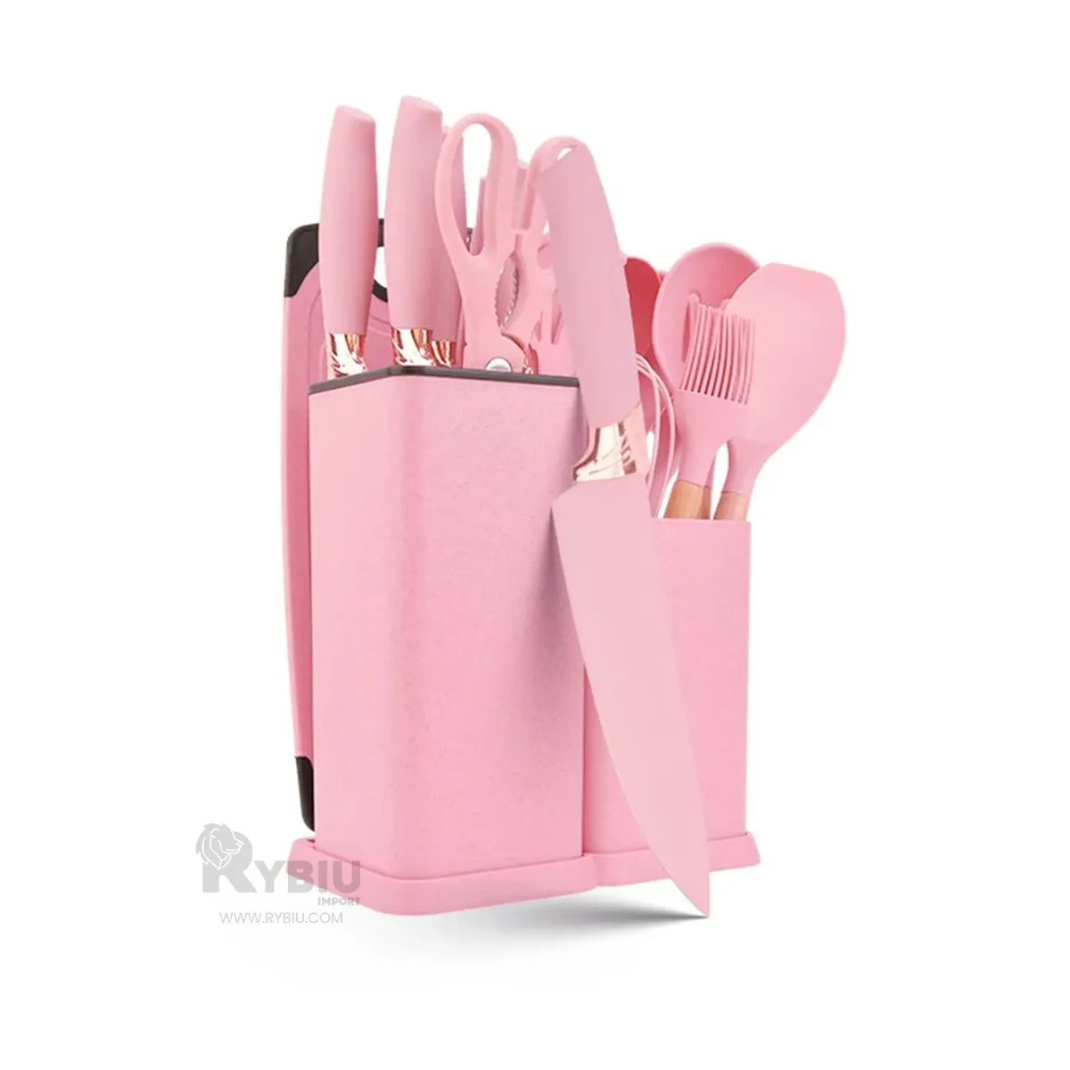 GENERICO - Set Multiusos Cocina de Utensilios Rosado Y+Regalo Agendita