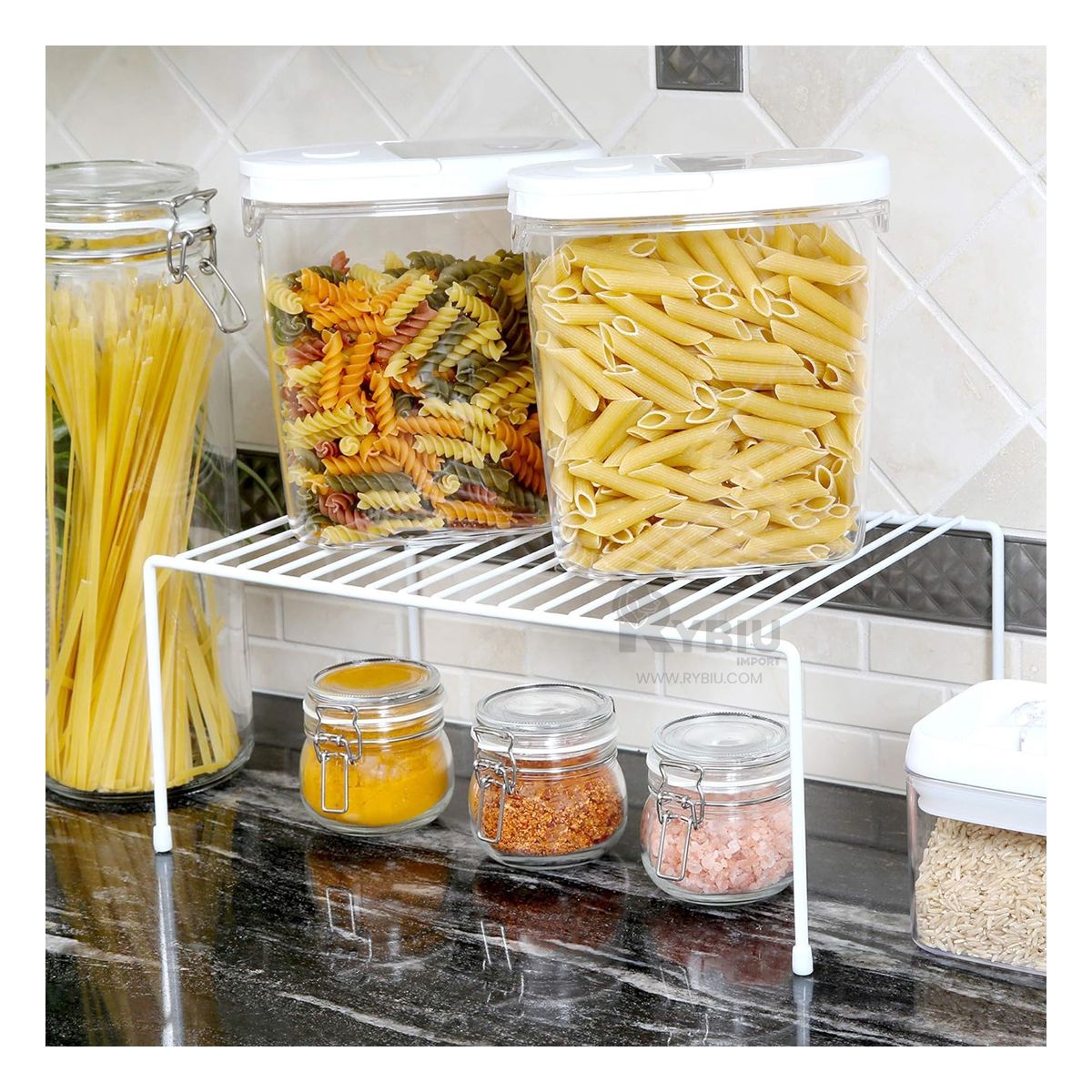 RYBIU IMPORT - Separador Tipo Cajon Mesero en Blanco 4P Y+Regalo Stickers