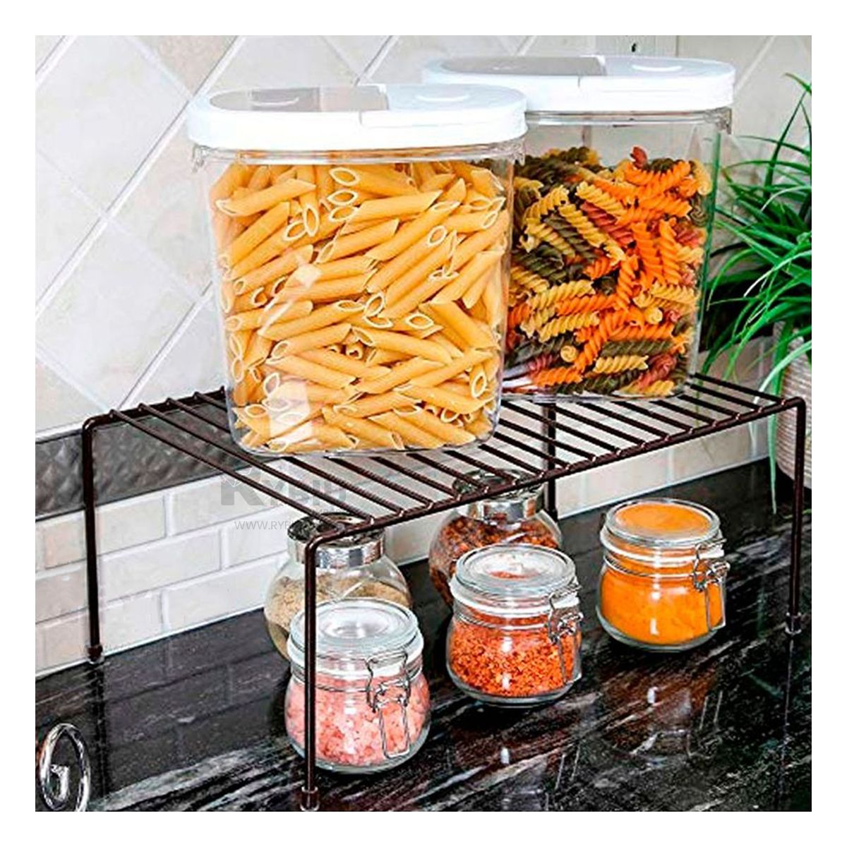 RYBIU IMPORT - Separador con Cajonero de 4 Soportes Negro Y+Regalo Agendita