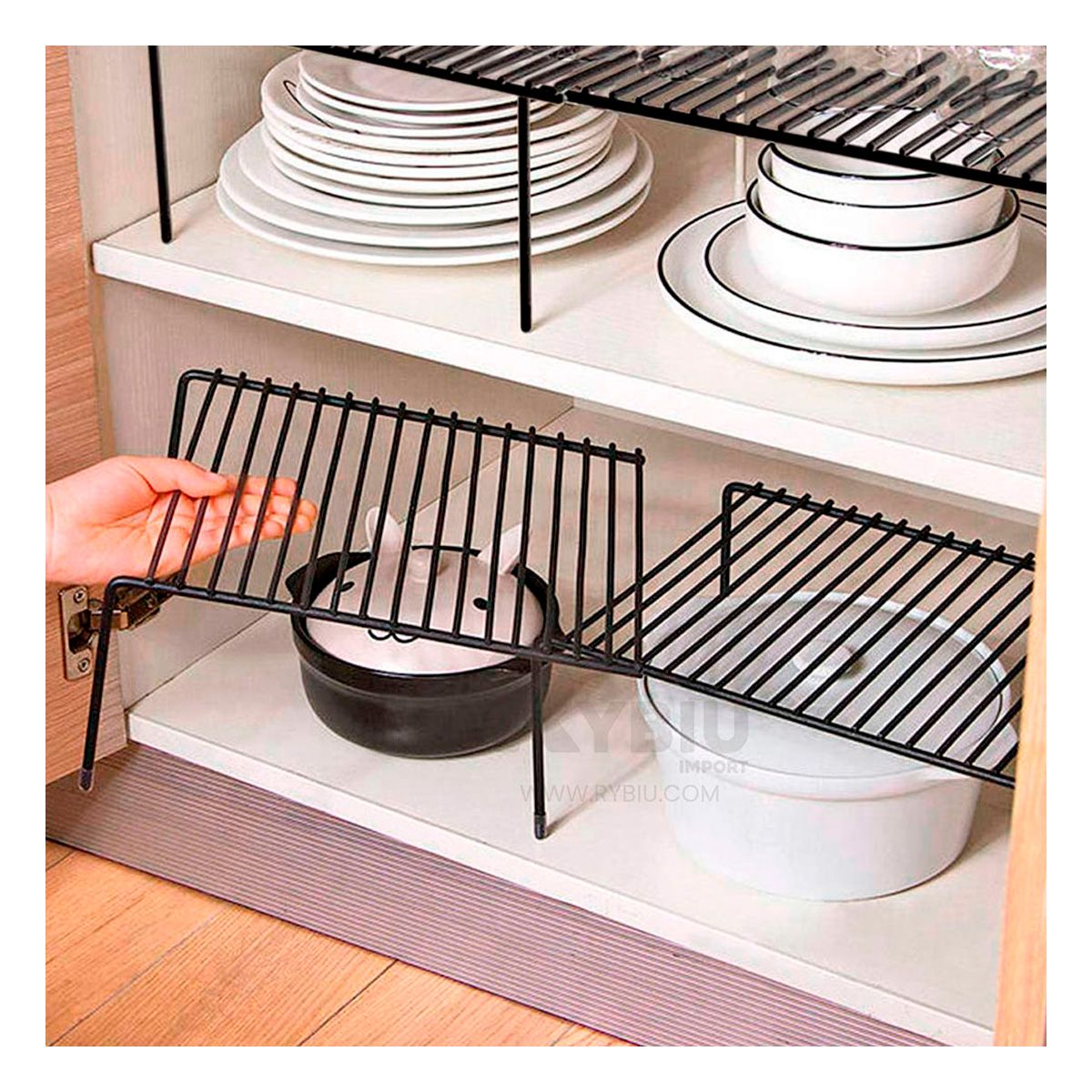 RYBIU IMPORT - Separador de Gaveta Expandible de 6 Patas en Color Negro