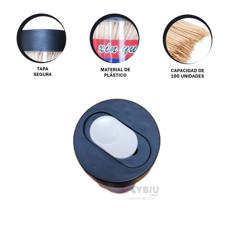 GENERICO - Par de Porta Limpiadores en Negro Y+Banderitas Adhesivas