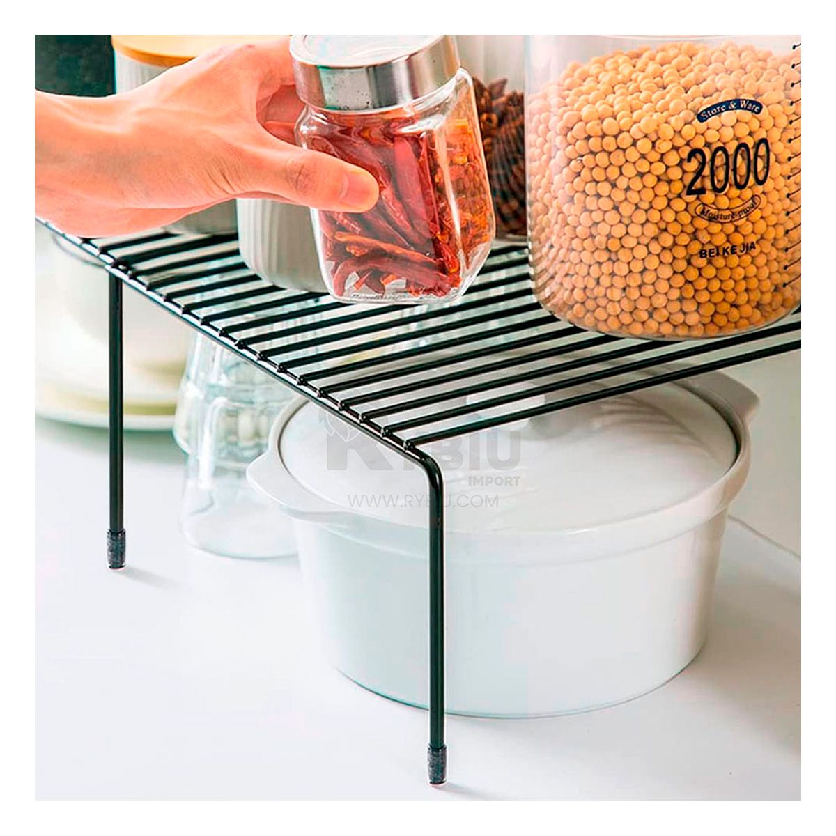 GENERICO - Separador de Gavinete Expansible en Negro Y+Papel de Regalo