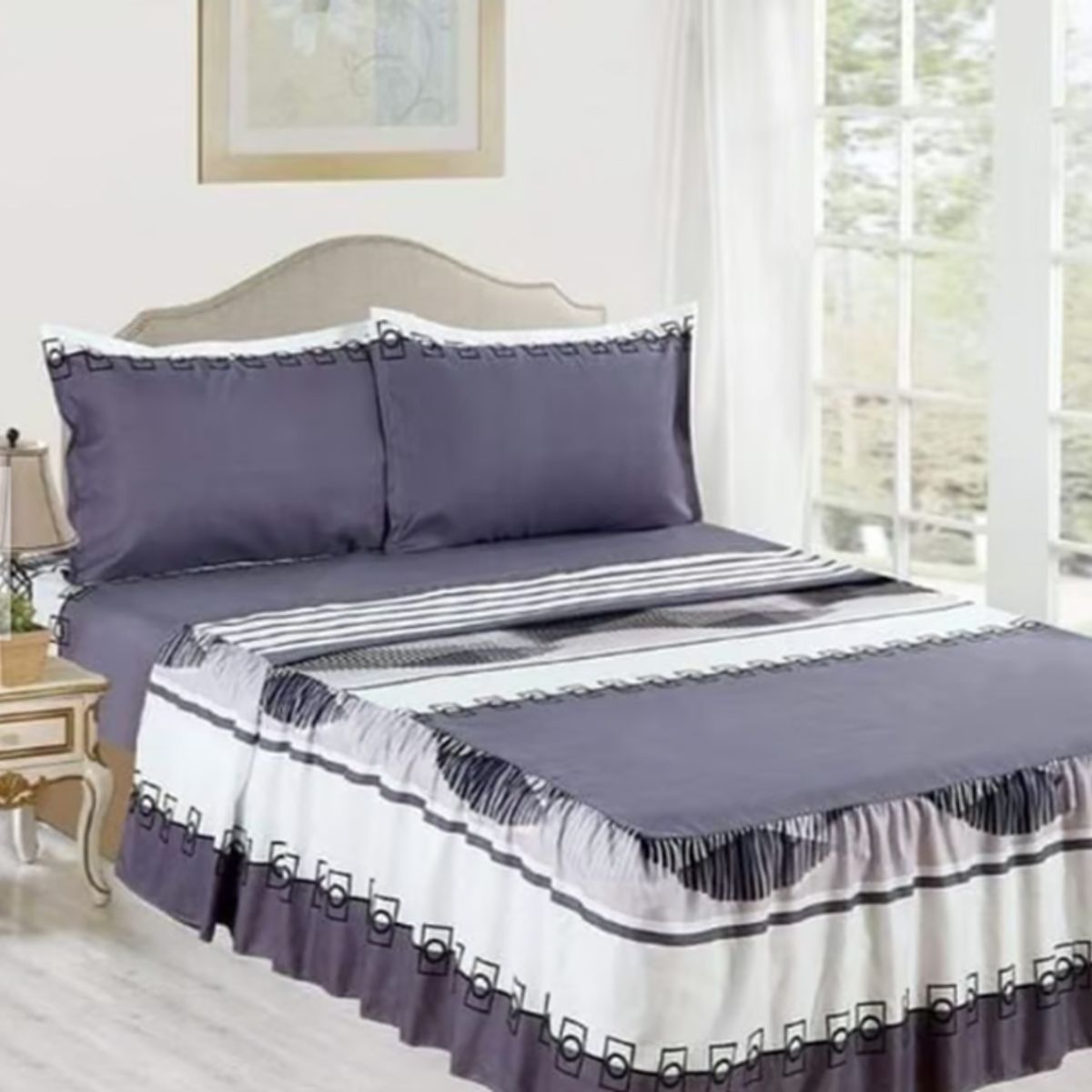 CASATEX - Juego de Sábanas Con Blonda 4 Piezas - 1.5 Plazas Casatex