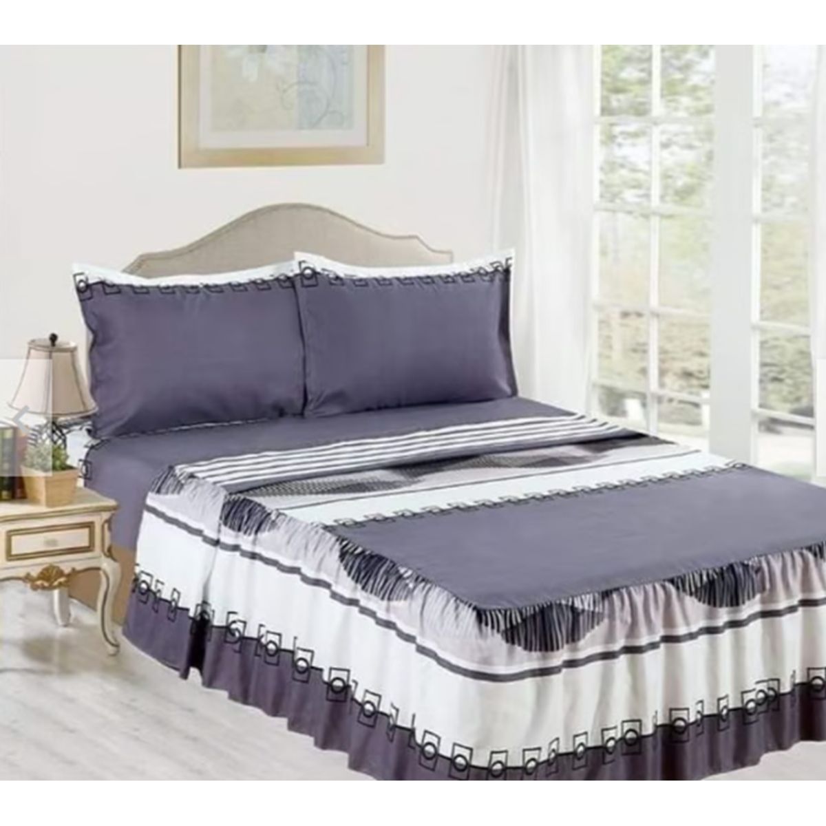 CASATEX - Juego de Sábanas Con Blonda 4 Piezas - 1.5 Plazas Casatex