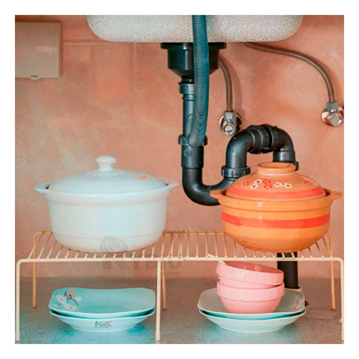 GENERICO - Rejilla Decorativo de 6 Pies Blanco Y+Envoltorio de Regalo