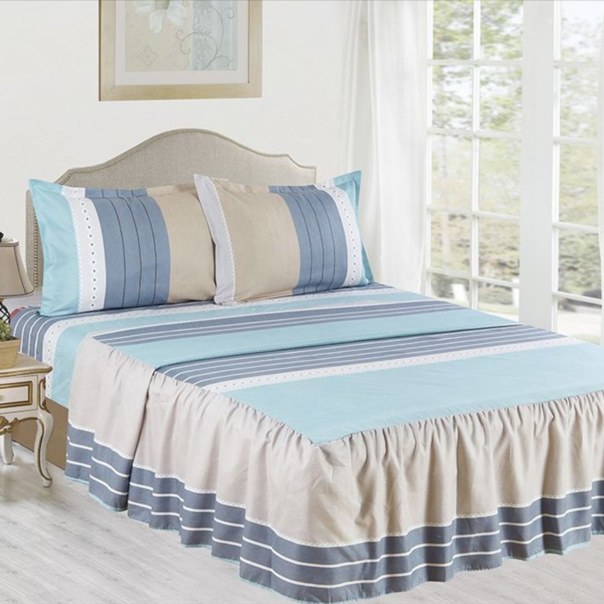 CASATEX - Juego de Sábanas Con Blonda 4 Piezas - 1.5 Plazas Casatex