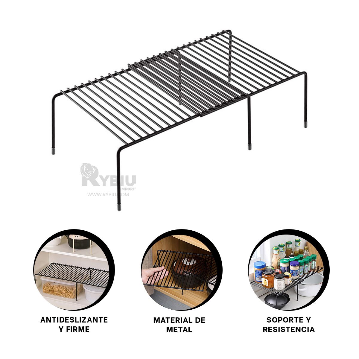 GENERICO - Divisor Practico y Resistente Color Negro Y+Ligas de Regalo