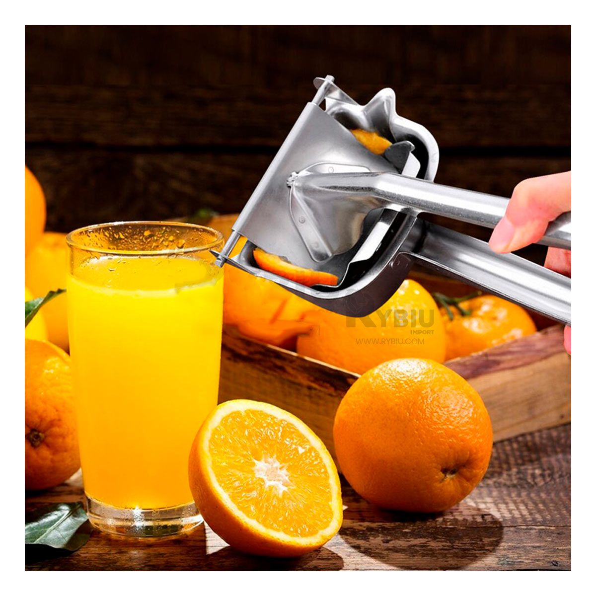 GENERICO - Exprimidor Perfecto para Cocina Plateado Y+Regalo Stickers