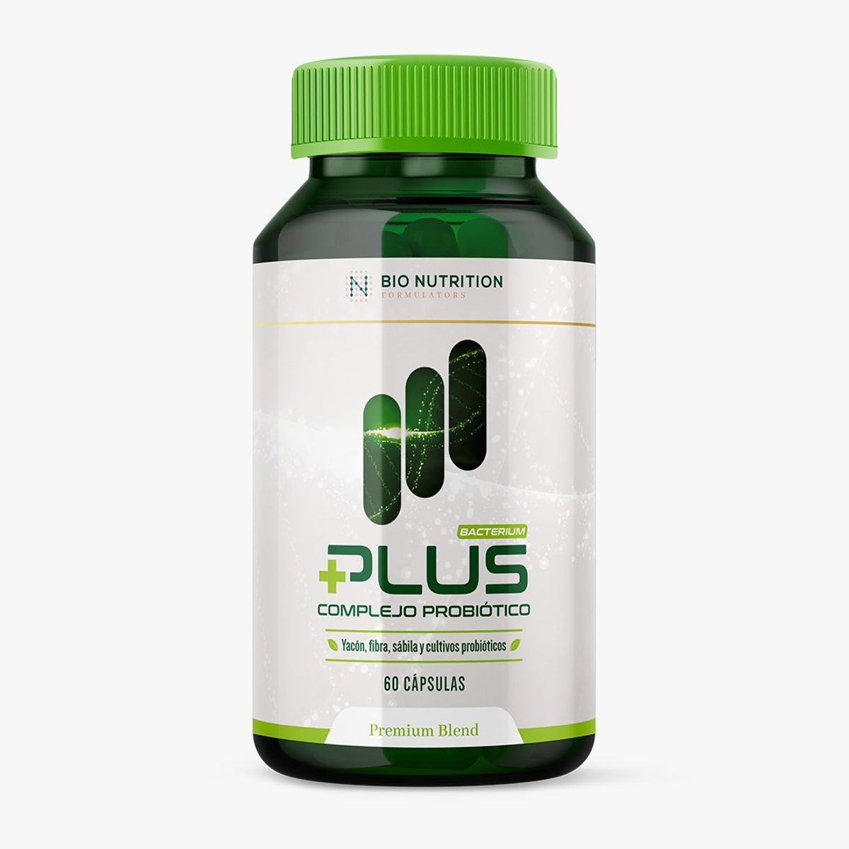 BACTERIUM - BACTERIUM PLUS  Suplemento Probiótico Premium – Flora Intestinal + Cándida