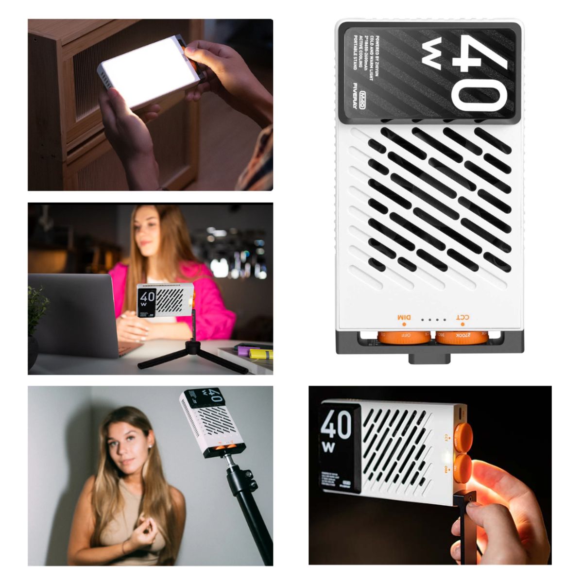 ZHIYUN - ZHIYUN FIVERAY M40 POTENTE LUZ LED DE BOLSILLO PARA VÍDEO Y FOTO