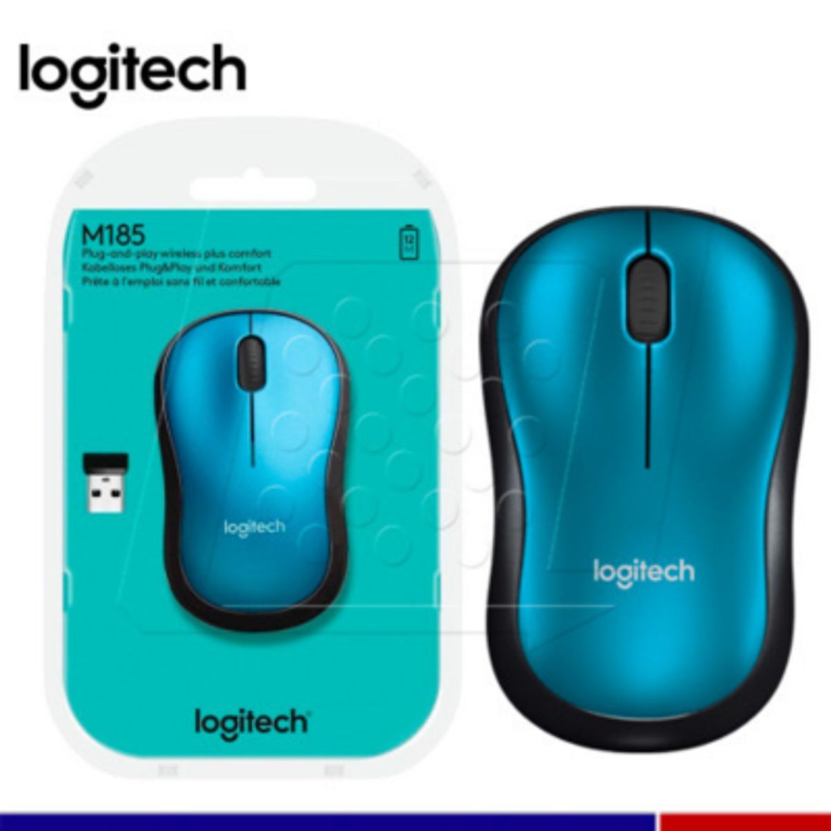 LOGITECH - MOUSE LOGITECH  M185 INALAMBRICA WIRELESS BLUE