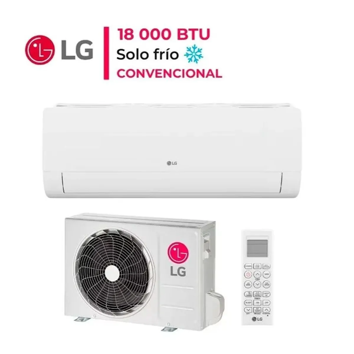 LG - Aire Acondicionado LG 18000 BTU Split Pared On/Off Frío Solo
