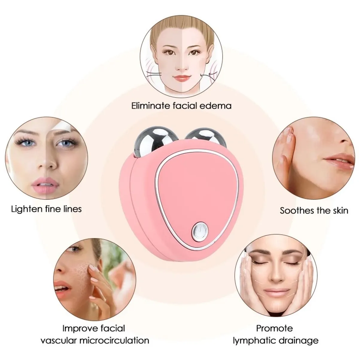 GENERICO - Masajeador Facial Rostro Anti Arrugas Gua Sha Tonificador Genieka