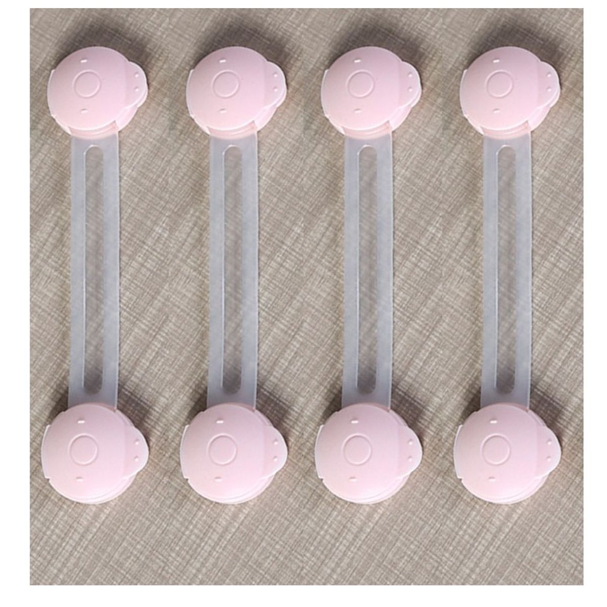 TODO FIT - CERRADURA DE SEGURIDAD PARA PROTECCIÓN DE PUERTAS CAJONES NIÑOS ROSADO