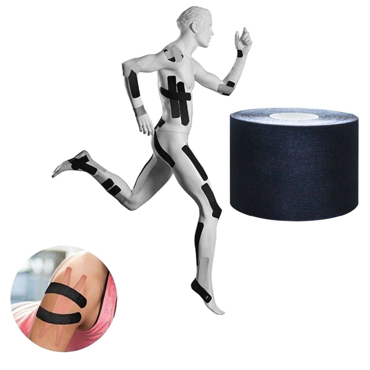 TODO FIT - Cinta Kinesiológica de Rehabilitación Power Tape Power Kinesiology Tape