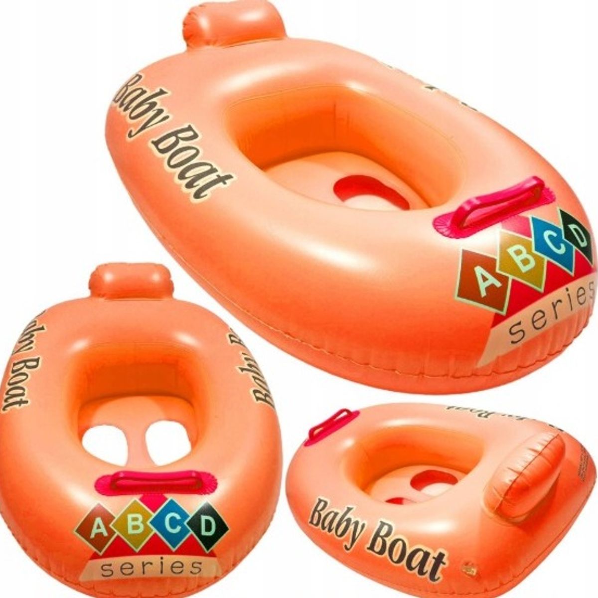 GENERICO - Barco flotador inflable para niños Naranja