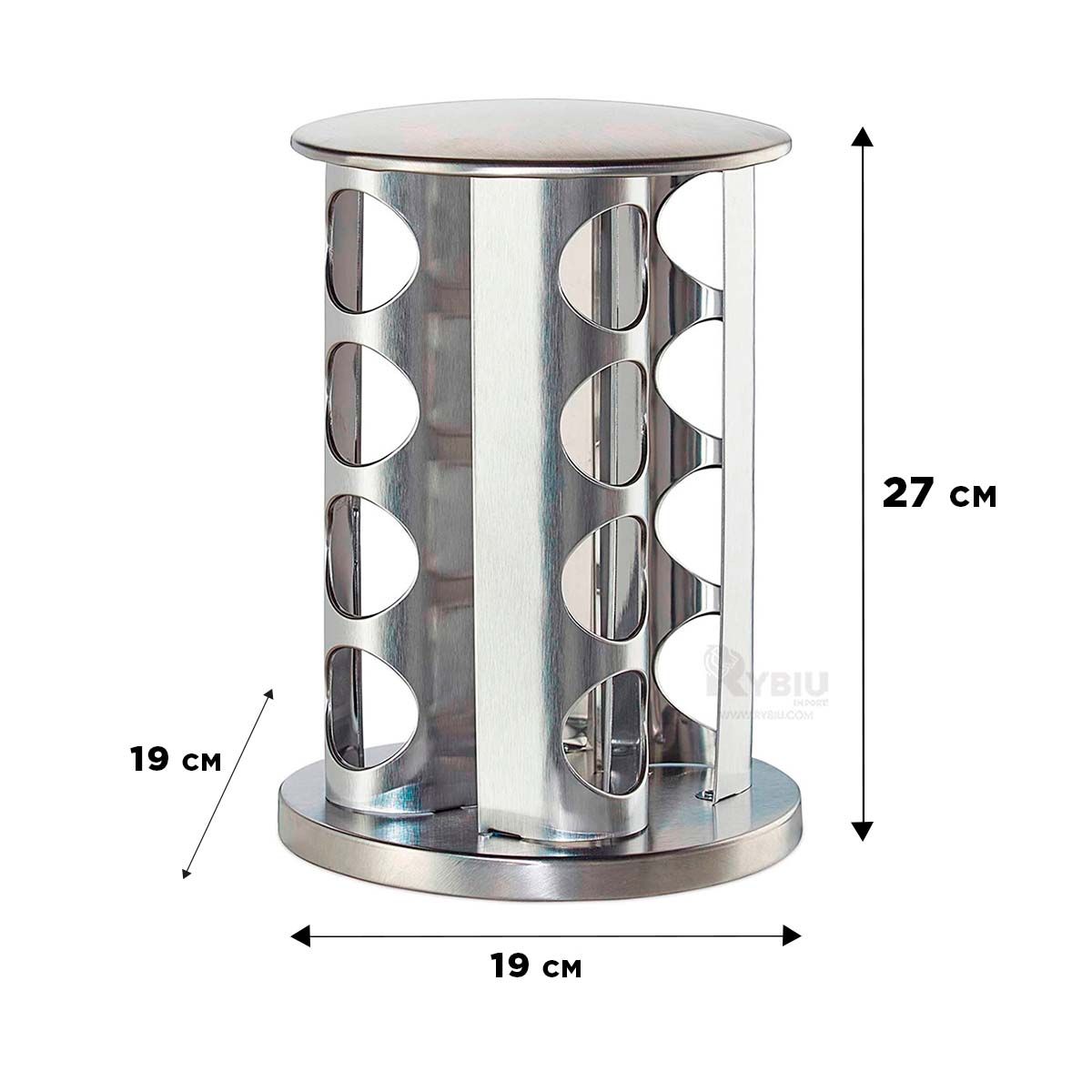 RYBIU IMPORT - Especiero Giratorio en Forma Circular Y+Ligas de Regalo