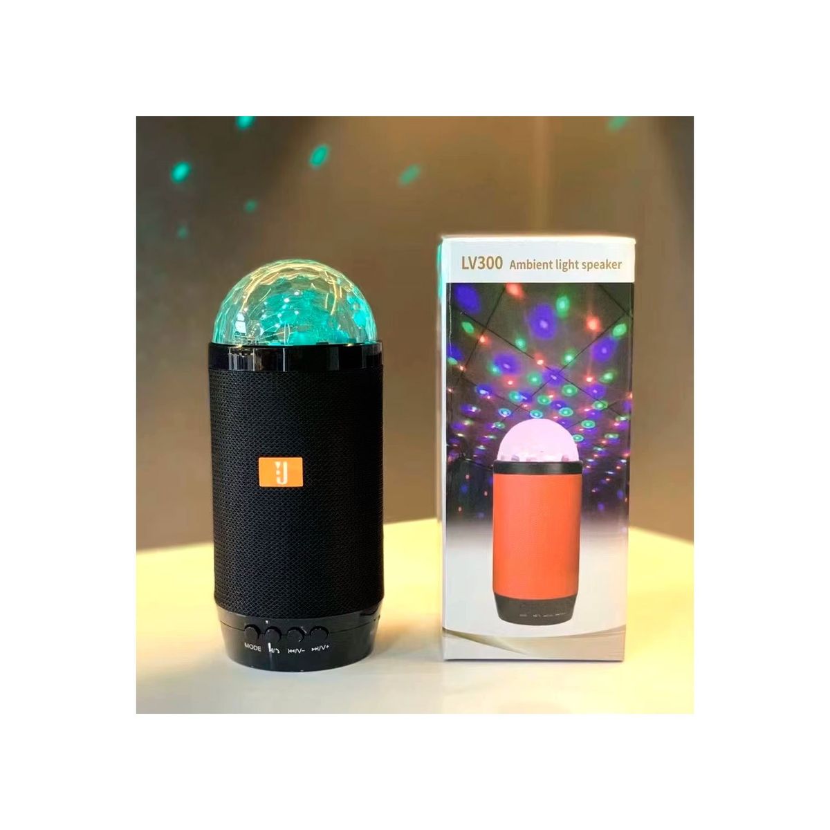 GENERICO - Parlante Bluetooth Portátil con Luces Led