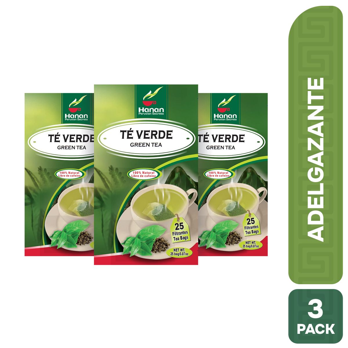 HANAN PERUVIAN SECRETS - Té Verde Filtrante Hanan Tripack 25 und