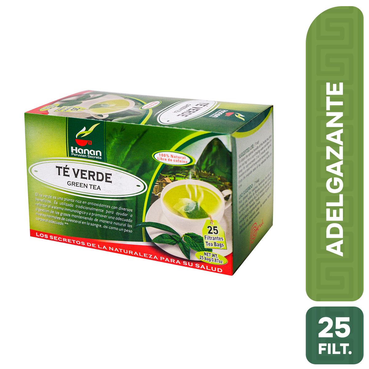 HANAN PERUVIAN SECRETS - Té Verde Filtrante Hanan Tripack 25 und