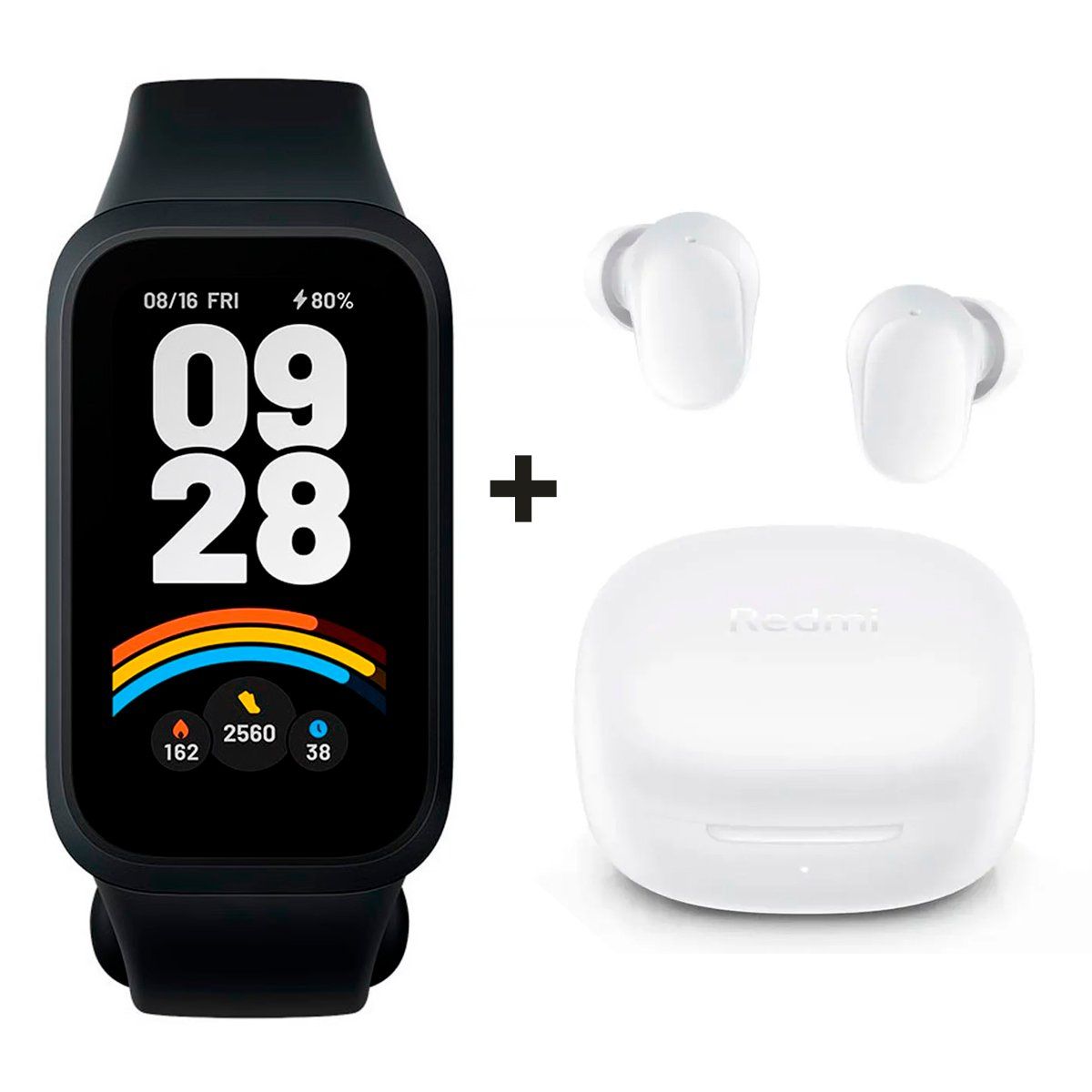XIAOMI - Xiaomi SmartBand 9 Active + Audifono Xiaomi Buds 6 Play - Blanco