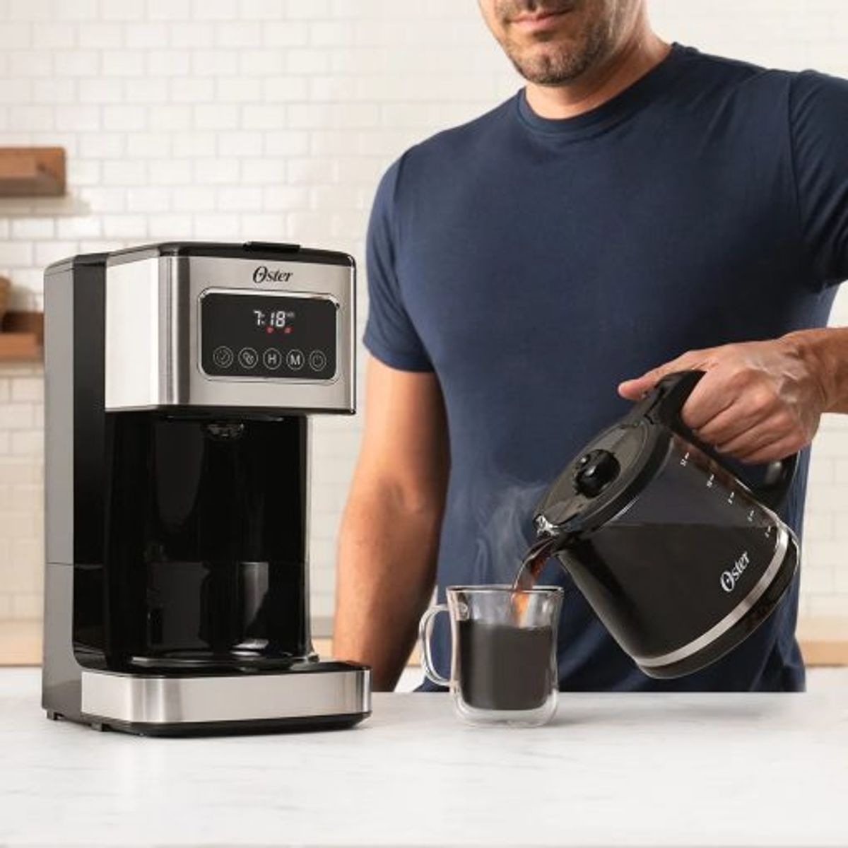 OSTER - Cafetera Oster Bvstdc4403 12 Tazas Con Pantalla Táctil