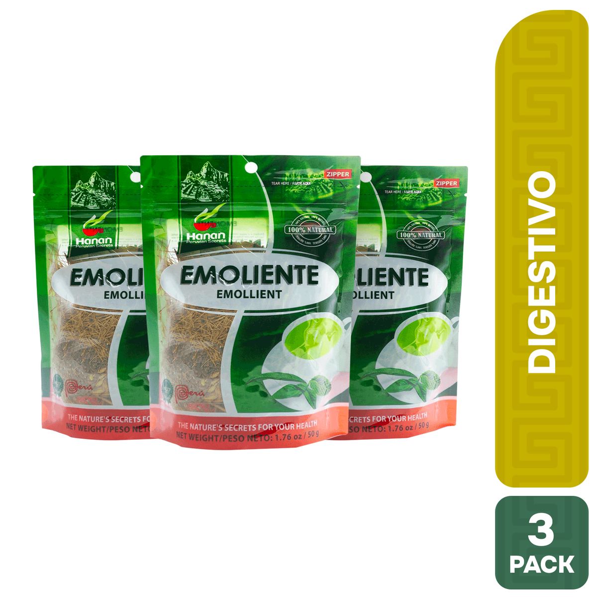 HANAN PERUVIAN SECRETS - Emoliente Infusión Hanan Tripack 50g