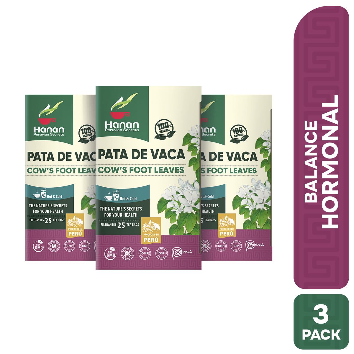 HANAN PERUVIAN SECRETS - Pata de Vaca Filtrante Hanan Tripack 25 und