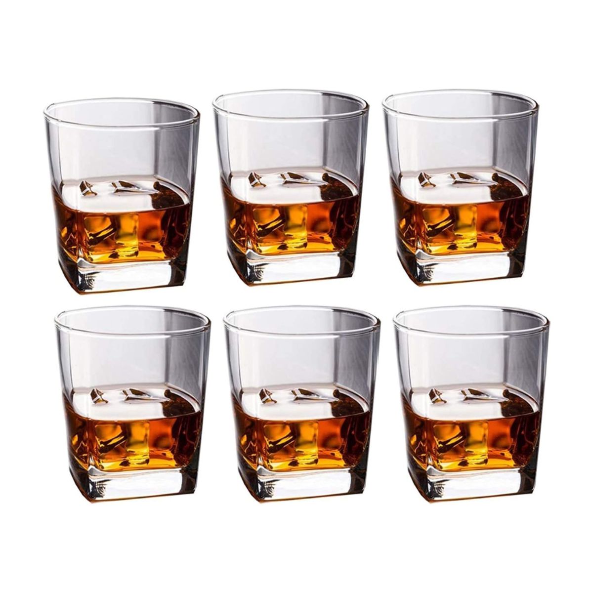 INSPIRA - Set de 6 Vasos Whisky Cuadrado 250 ml