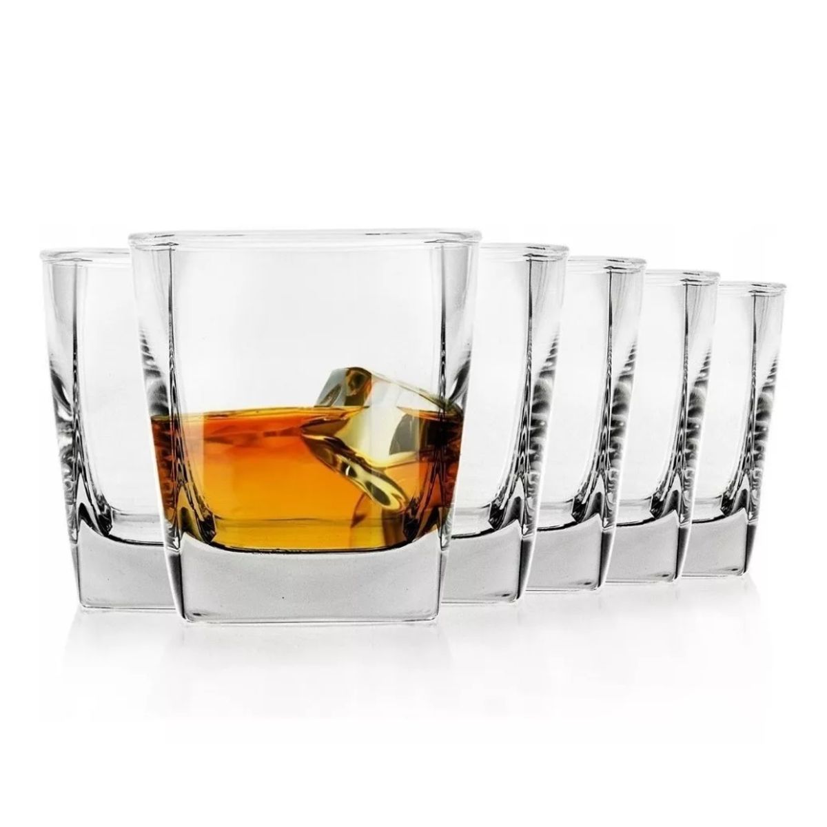 INSPIRA - Set de 6 Vasos Whisky Cuadrado 250 ml