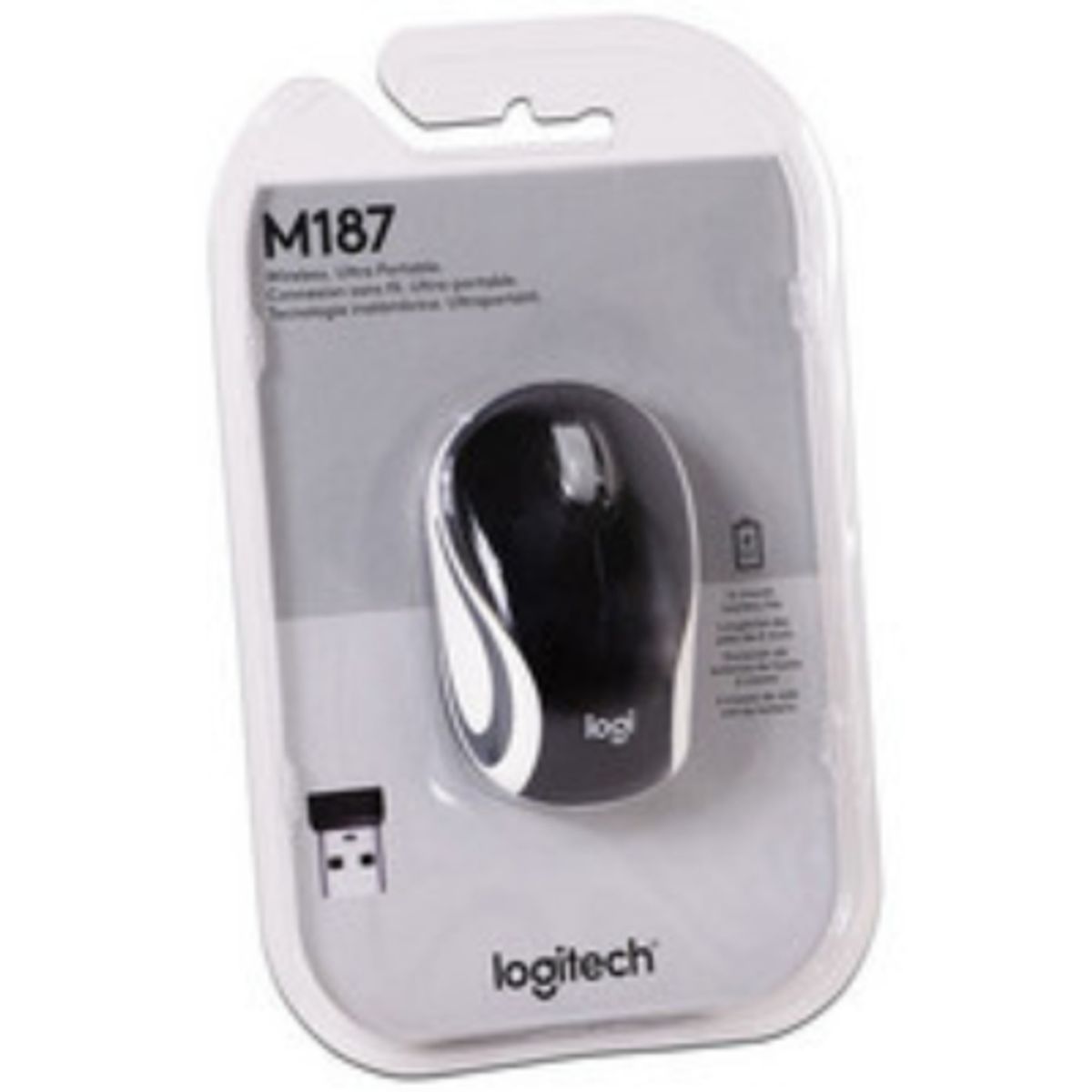 LOGITECH - MOUSE LOGITECH M187 MINI WIRELESS REFRESH BLACK
