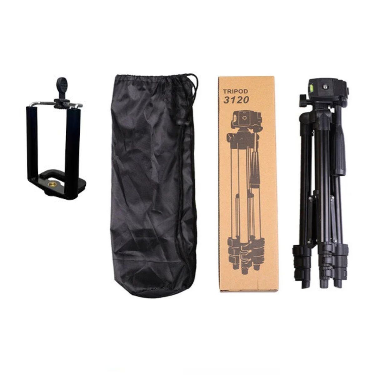 GENERICO - TRIPODE LIGERO PARA CAMARAS Y CELULARES + ADAPTADOR DE CELULAR