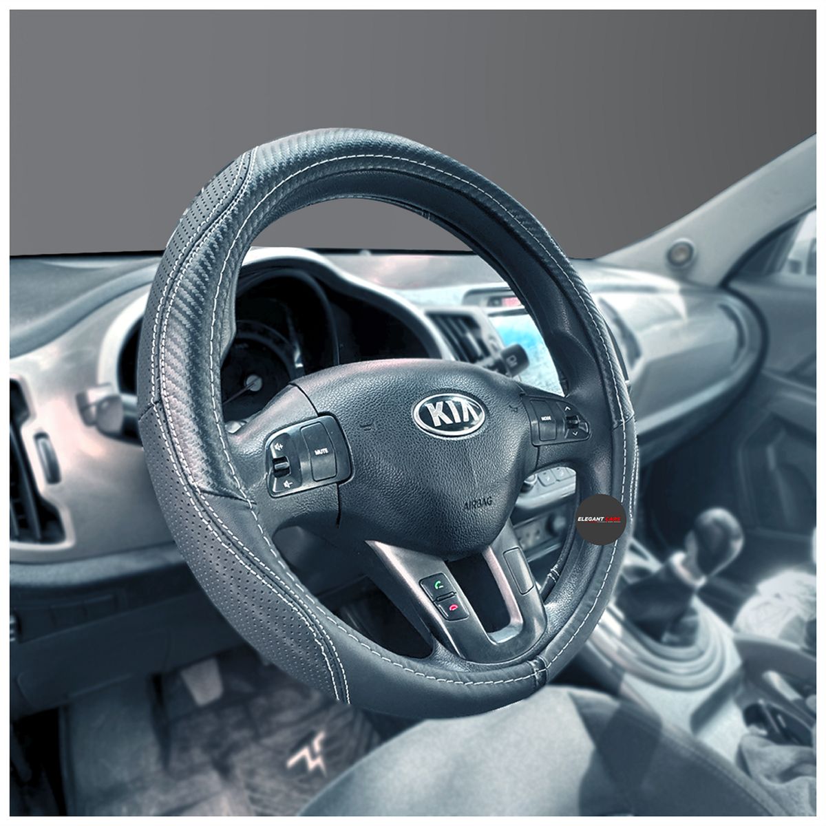 JET - Forro De Timon Premiun Cuero Con Fibra 37-38Cm