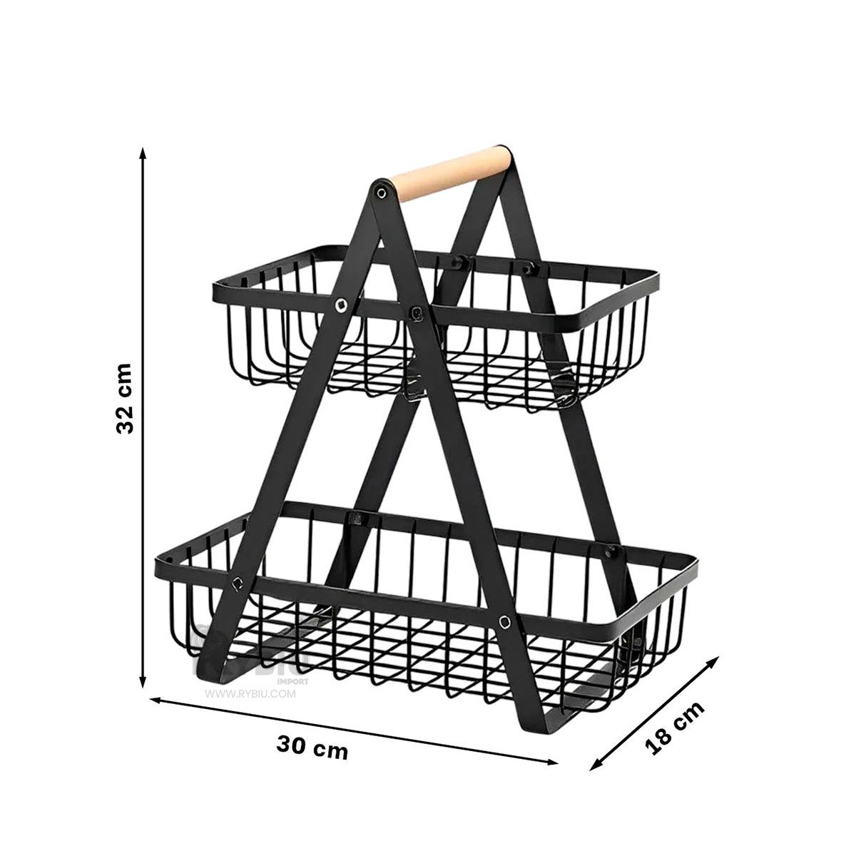GENERICO - Cesta de Verduras Llamativa en Negro Y+Post-it Adhesivos