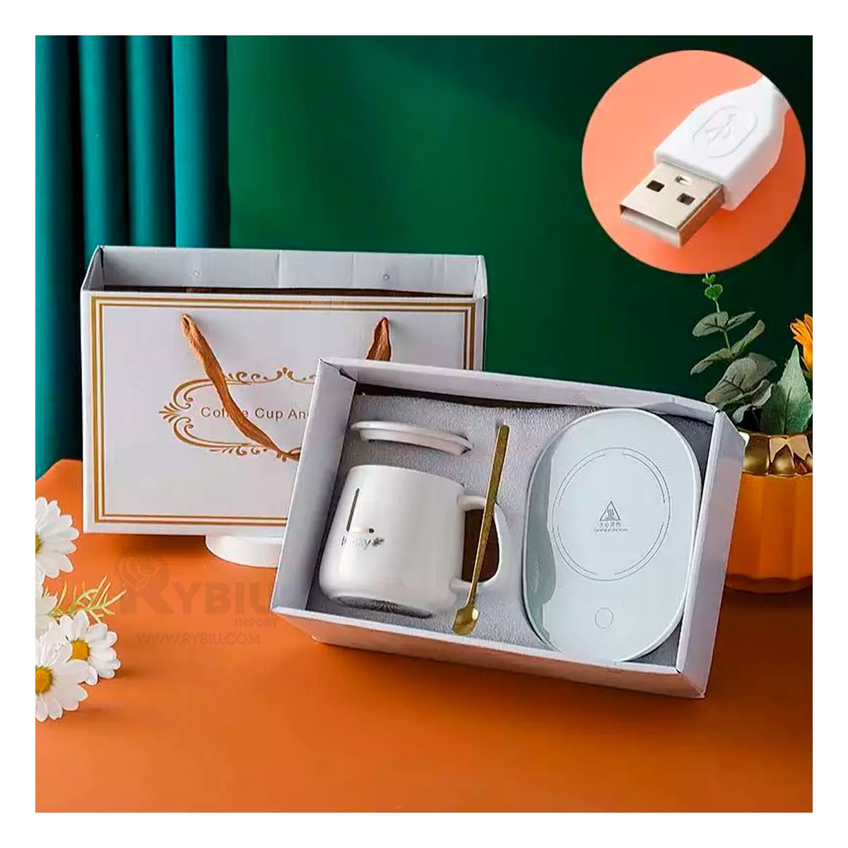 RYBIU IMPORT - Pack Compacto con Calecfaccion en Blanco Y+Regalo Stickers