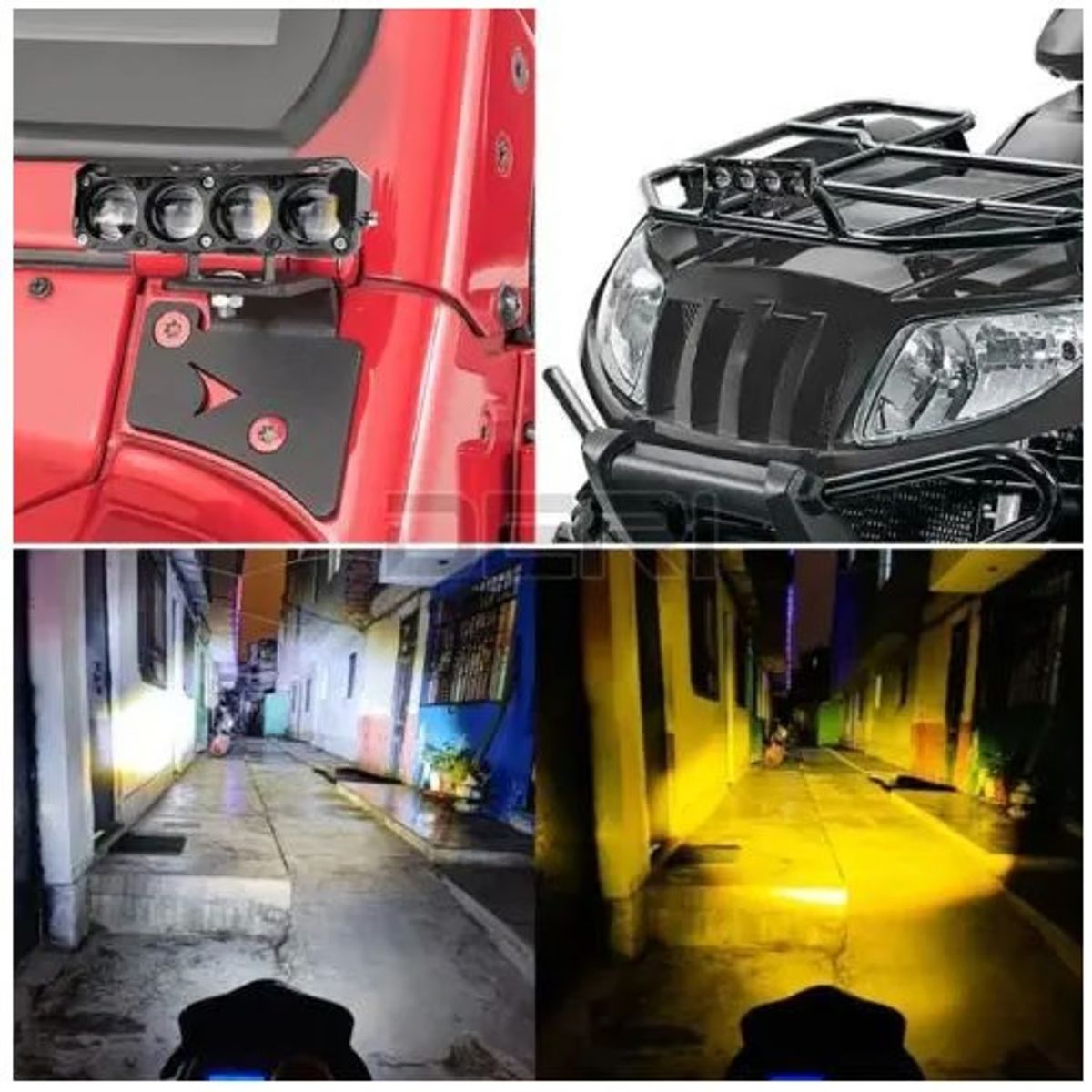 GENERICO - Neblinero 4 Lupas Led Dual Potente 1pcs