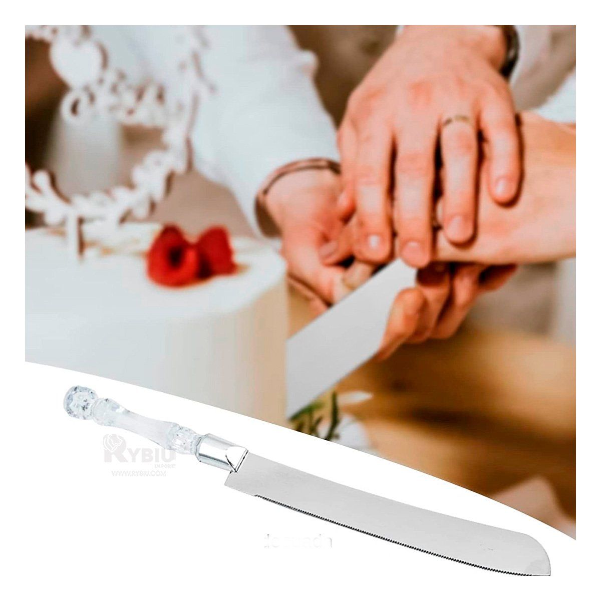 RYBIU IMPORT - Set para Cortar Pastel en Acrilico Y+Regalo Agendita