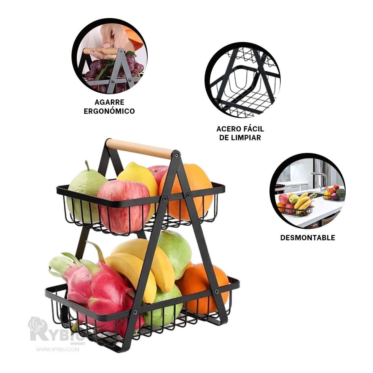 RYBIU IMPORT - Cesta Triangular de Color Negro Y+Ligas de Regalo