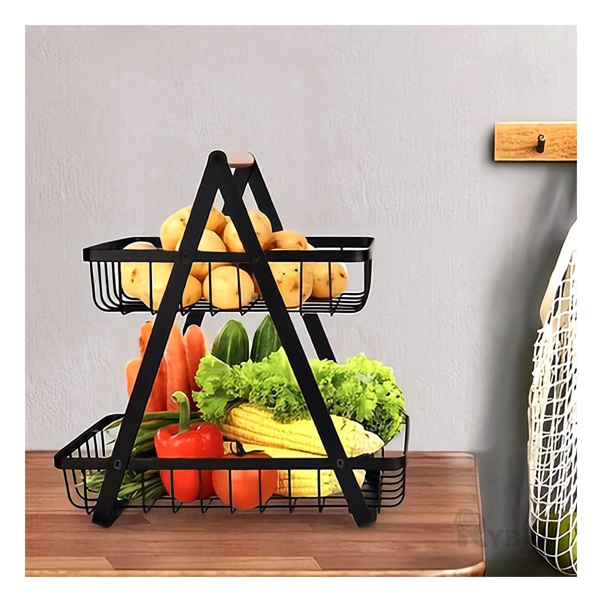 GENERICO - Frutero Versatil 2 Secciones Color Negro Y+Regalo Agendita